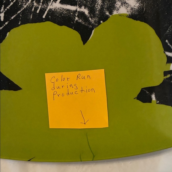 Vintage Andy Warhol’s Iconic Flower Print Pop Art Melamine Green&Black Plates